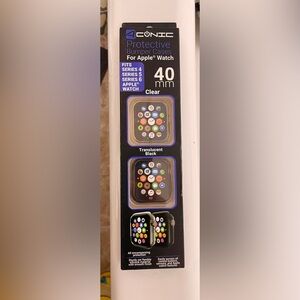 For Apple Watch iWatch Series SE 4 5 6 Clear & Black Bumper Case Slim 40mm